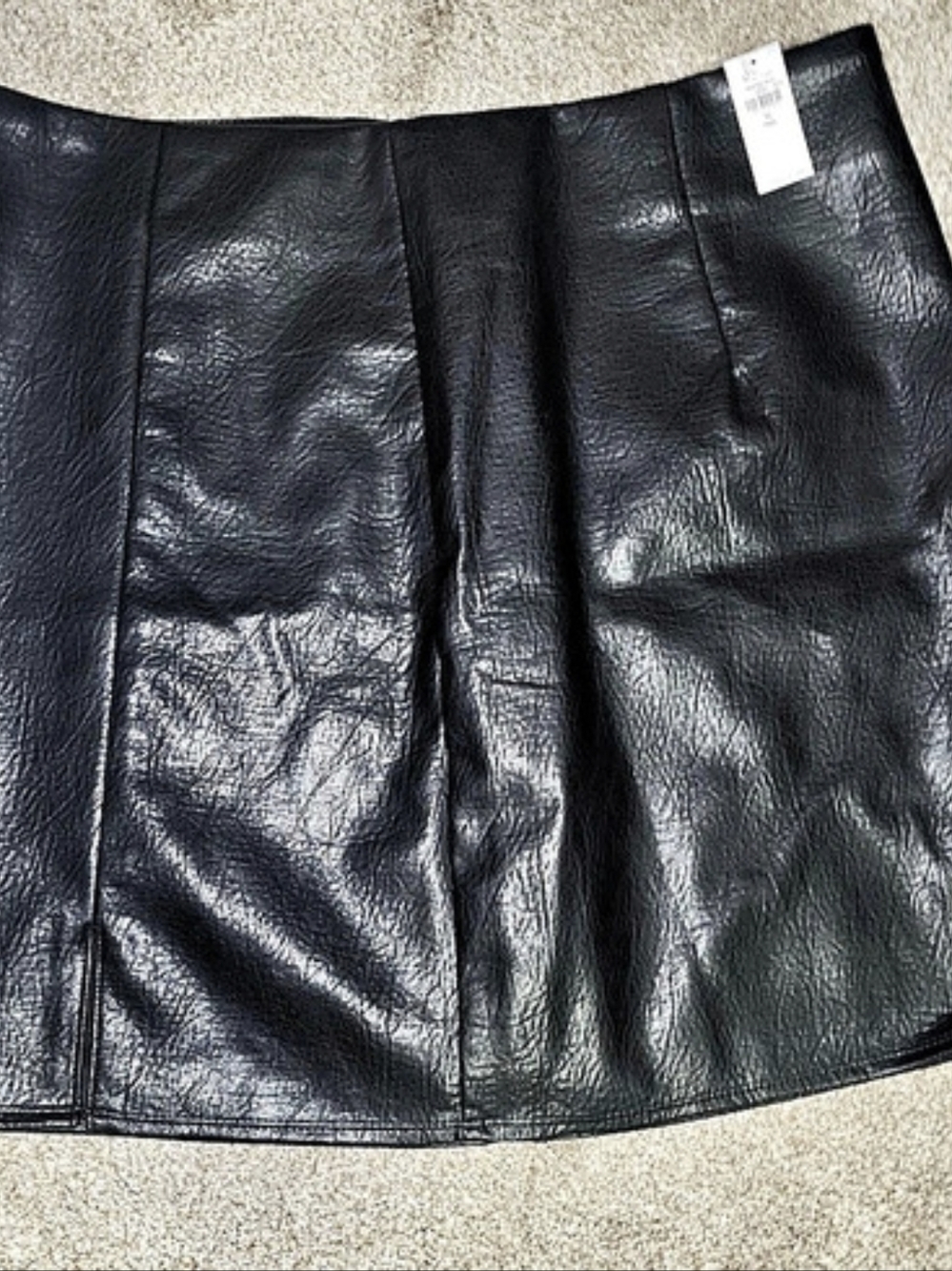 Old Navy Faux Leather Mini Skirt Black